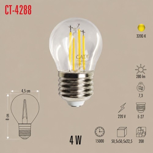 Cata Ct-4288 4W Edison Led Ampul / Günışığı