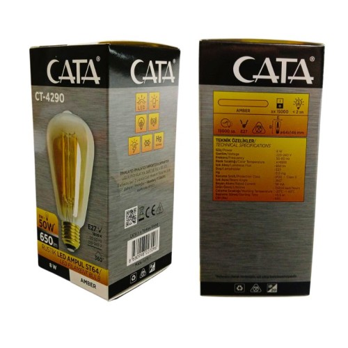 CATA CT-4290 8W Rustik Led Ampul / Amber