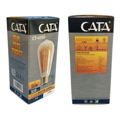 Cata Ct-4350 4W Rustik Led Ampul E27 / Amber