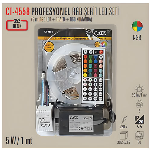 Cata Ct-4558 RGB Şerit Led Seti (352 Renk)