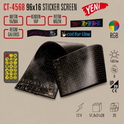 Cata Ct-4568 Led Matrix Panel 96*16 Led