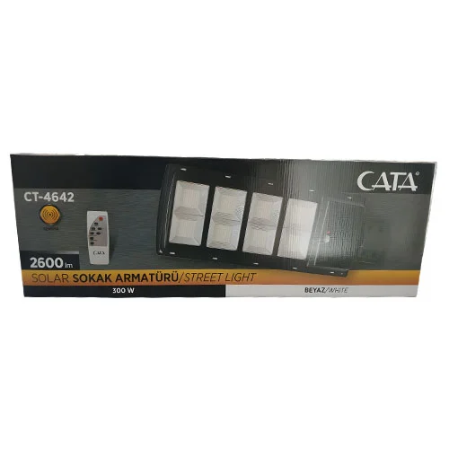 Cata Ct-4642 300W Solar Sokak Armatürü Beyaz