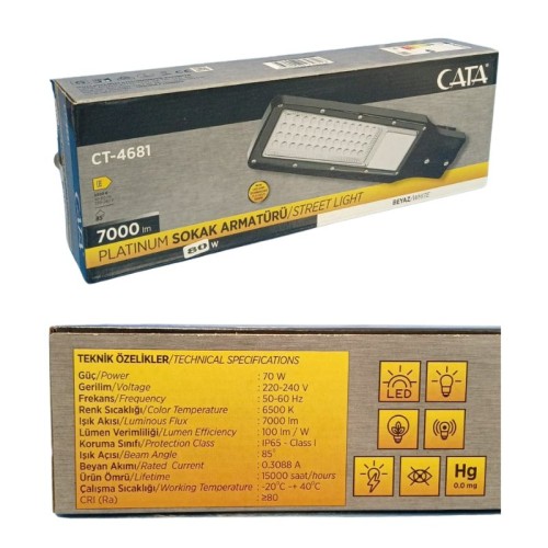 Cata Ct-4681 80W Led Sokak Armatürü / Beyaz