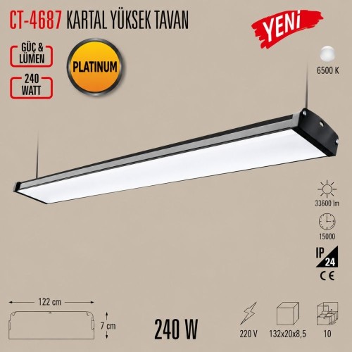 Cata Ct-4687 Kartal 240W Yüksek Tavan Armatürü