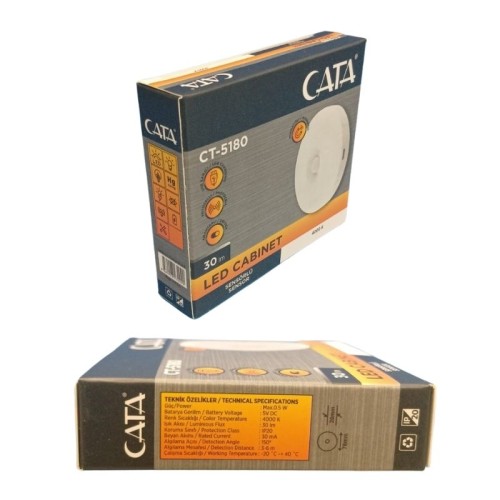 Cata Ct-5180 Sensörlü Mıknatıslı Kabin Led Armatür 4000K