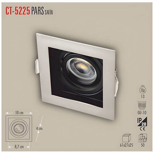 Cata Ct-5225 20W Pars Led Armatür / Beyaz