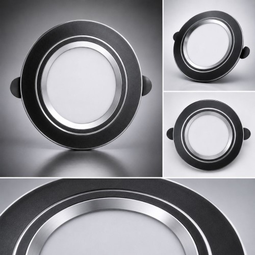 Cata Ct-5258 6W Zebra Led Armatür (Siyah-Krom Kasa) 3 Renk