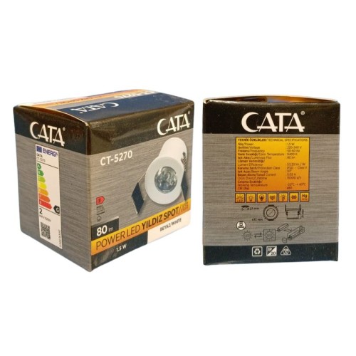 Cata Ct-5270 Yıldız Spot Power Ledli / Beyaz