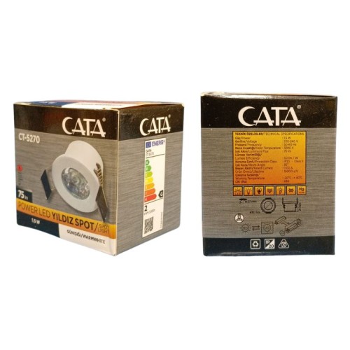 Cata Ct-5270 Yıldız Spot Power Ledli / Günışığı