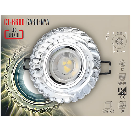 Cata Ct-6600 Gardenya Dekoratif Cam Spot