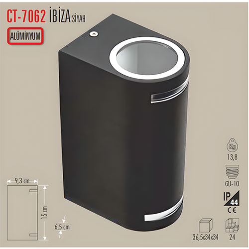 Cata Ct-7062 İbiza Bahçe Armatürü