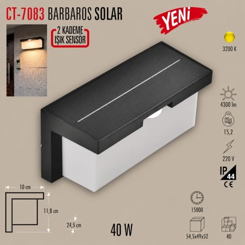 Cata Ct-7083 30W Barbaros Led Aplik (Dış Mekan)
