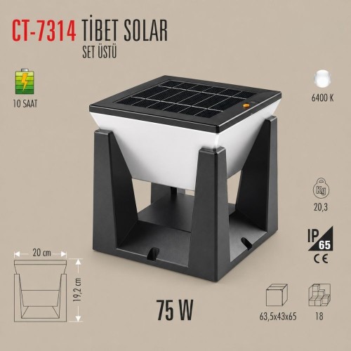 Cata Ct-7314 75W Tibet Solar Set Üstü Armatür