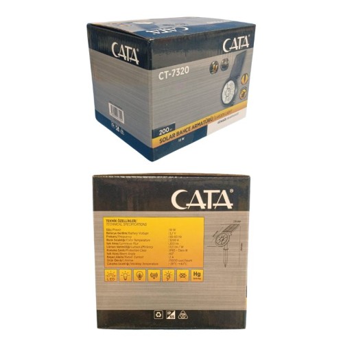 Cata Ct-7320 18W Solar Bahçe Armatürü / Günışığı