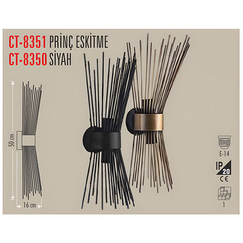 Cata Ct-8350 Dekoratif Aplik (Siyah)