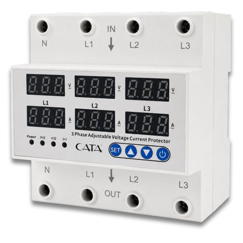 CATA - Cata Ct-9199 Trifaze Akıllı Voltaj Ve Akım Koruyucu