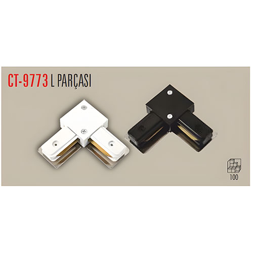 Cata Ct-9773 Monofaze Spot Rayı L Dönüş / Siyah