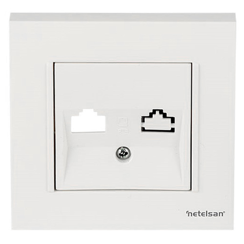 NETELSAN - Netelsan Byobu Beyaz Data Prizi / Jacksız - Çerçevesiz