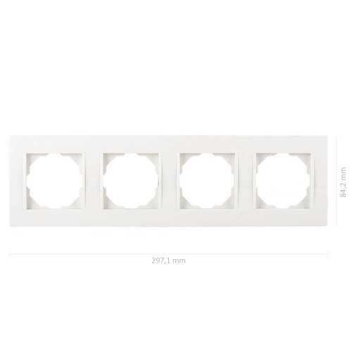 NETELSAN - Netelsan Byobu Beyaz Dörtlü Çerçeve