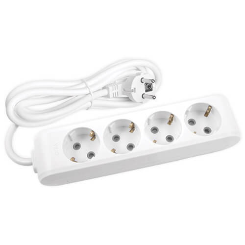 VIKO - Viko Multilet Dörtlü Topraklı Çocuk Korumalı Grup Priz 3 Mt Uzatma Kablosu