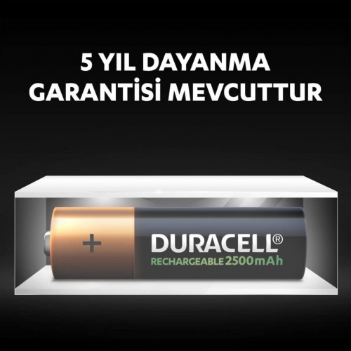 Duracell Şarjlı Kalem Pil 2500 MAh AA (1 adet)