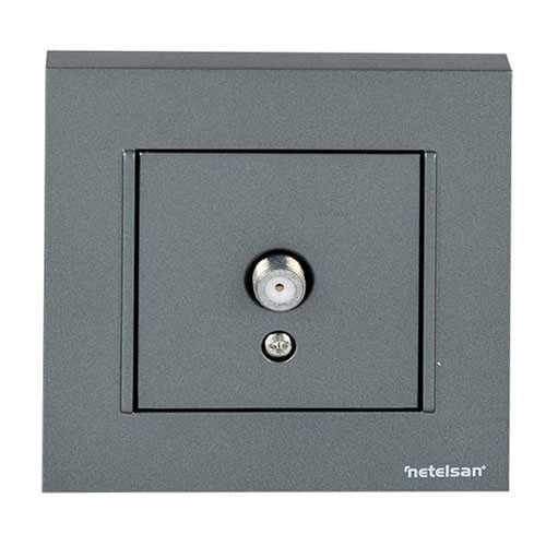 NETELSAN - Netelsan Füme - F Konnektör (Çerçevesiz)