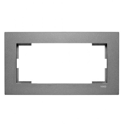 VIKO - Viko Novella İkili Priz Çerçevesi Füme