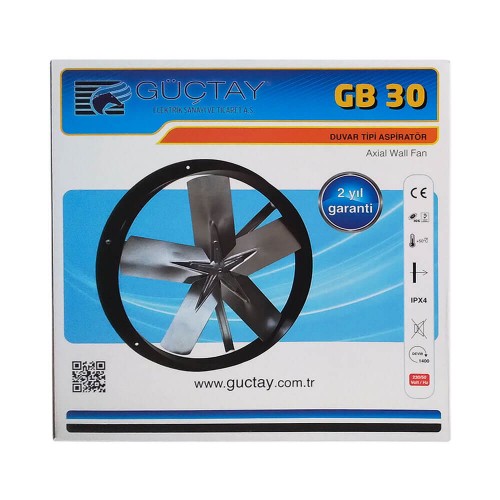 Güçtay GB30 Duvar Ve Baca Tipi Aspiratör 30 Cm