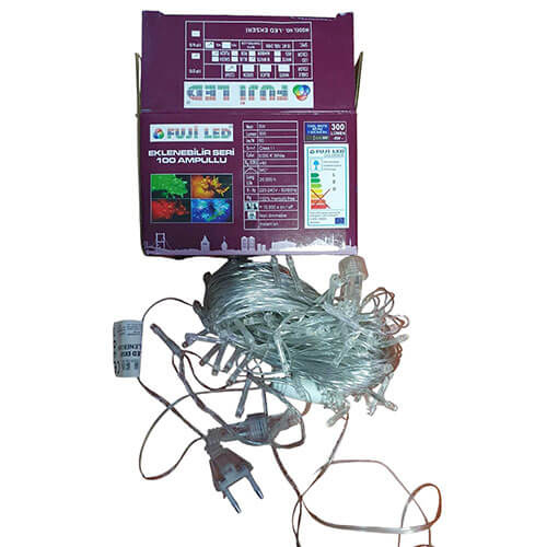 FUJİLED İç Mekan 100 Ledli Eklenebilir Yılbaşı Süsü Günışığı