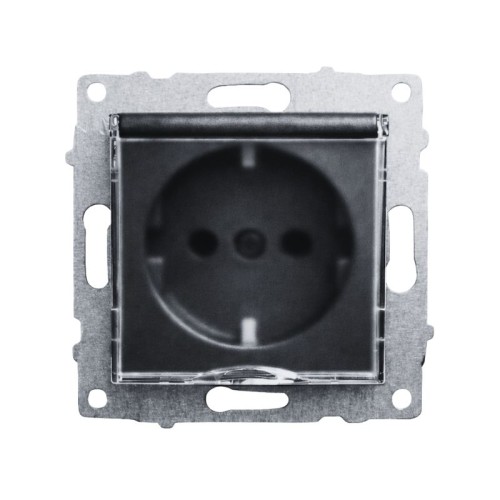 OVIVO - Ovivo Siyah Kapaklı Topraklı Priz