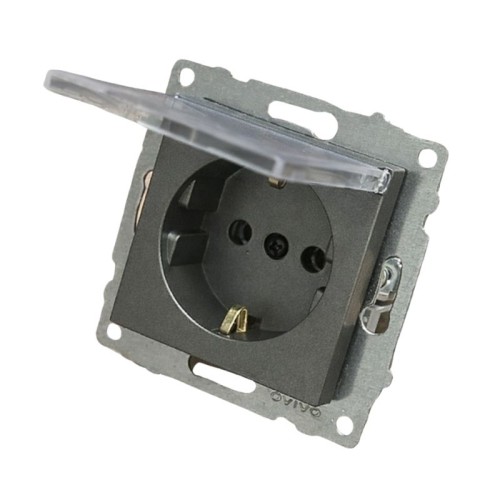 Ovivo Füme Kapaklı Topraklı Priz