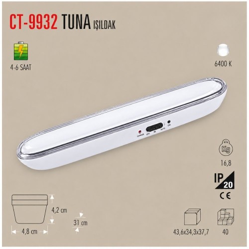 Cata Ct-9932 30 Ledli Işıldak