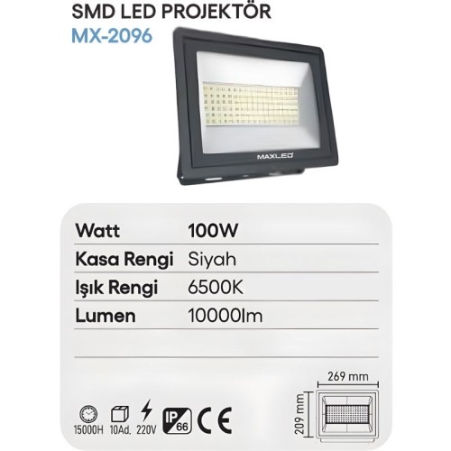 Maxled 100W SMD Led Projektör / Beyaz