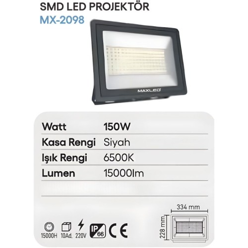 Maxled 150W SMD Led Projektör / Beyaz