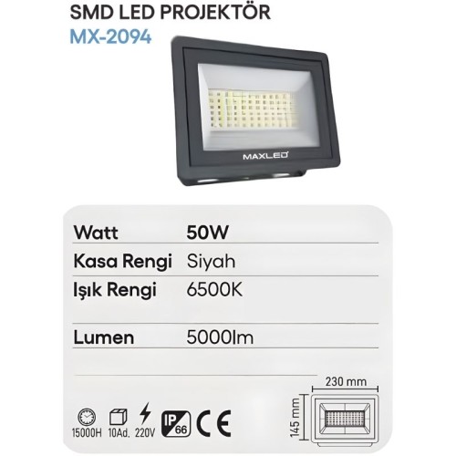 Maxled 50W SMD Led Projektör / Beyaz
