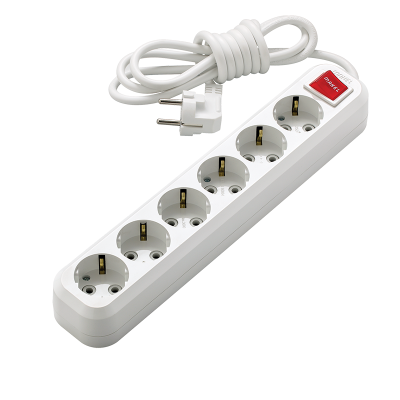 MAKEL - Makel Altılı Topraklı Anahtarlı Grup Priz 3 Mt Uzatma Kablosu