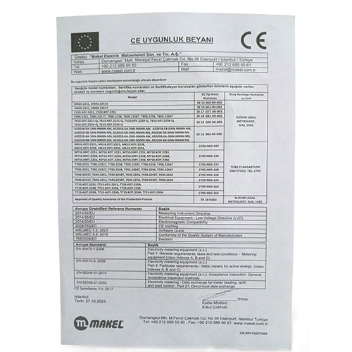 Makel Monofaze Sayaç