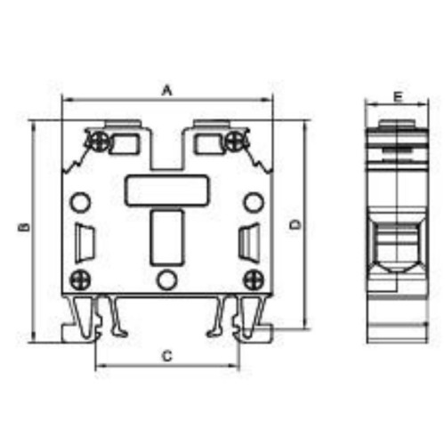 Onka MRK 16mm² Vida Bağlantılı Ray klemens / Siyah
