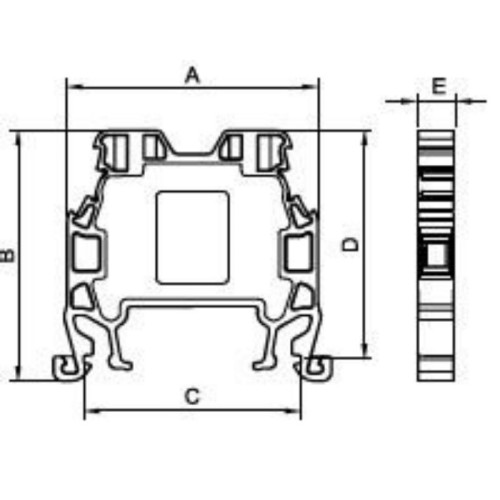 Onka MRK 2,5mm² Vida Bağlantılı Ray klemens / Kırmızı