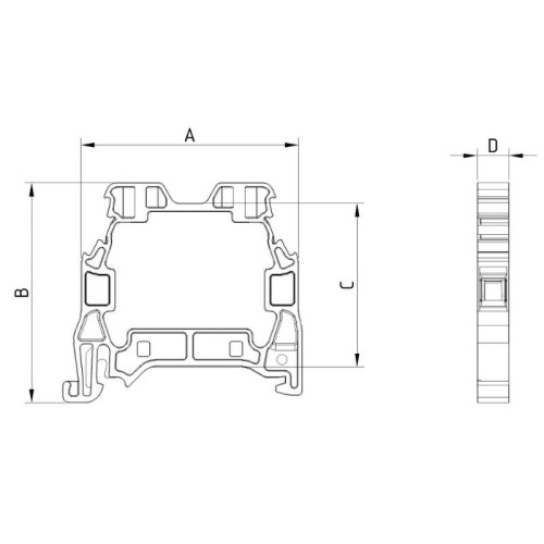 Onka MTK 6mm² Vida Bağlantılı Topraklama Ray Klemensi