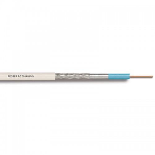 REÇBER - Reçber RG 59 U/4 PHY-PVC (500) Koaksiyel Uydu Kablosu 307054 (1 metre)