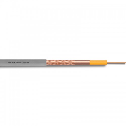 REÇBER - Reçber RG 59 U/6 PHY-PVC (500) Koaksiyel Uydu Kablosu 307056 (1 metre)