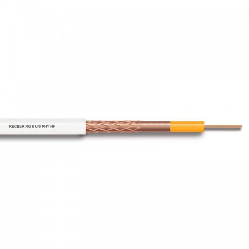 REÇBER - Reçber RG 6 U/6 PHY-PVC (500mt) Koaksiyel Uydu Kablosu 307156 (1 metre)