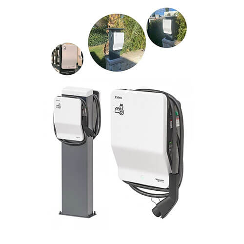 Schneider EVH2S22P0CK Evlink Wallbox 22kW T2 Bağlantılı Kablolu Araç Şarj İstasyonu