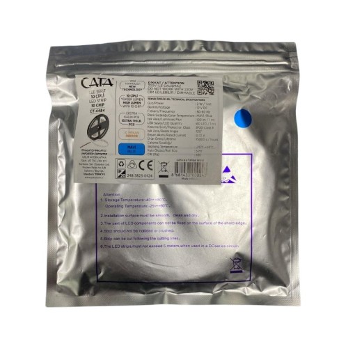 Silikonsuz 10 Çip Şerit Led - Mavi