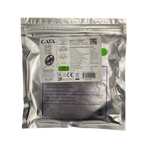 Silikonsuz 10 Çip Şerit Led - Yeşil