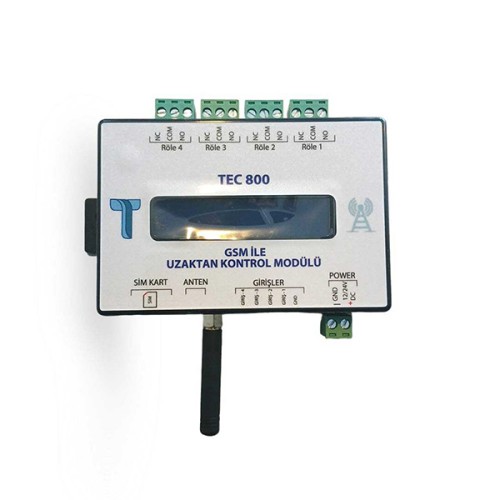 TECIMM - Tecim TEC-800 GSM Uzaktan Kapı Kontrol Modülü 4 Röleli