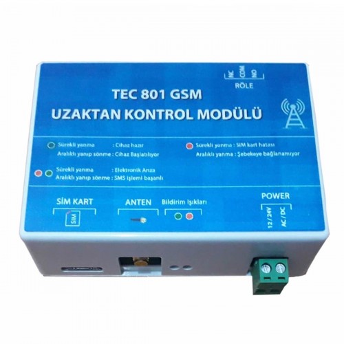 TECIMM - Tecimm TEC-801 GSM Uzaktan Kapı Kontrol Modülü Tek Röleli