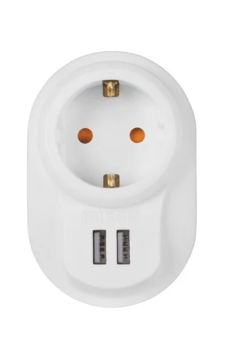 NİLSON Tekli Akım Korumalı 2*USB Fiş Priz
