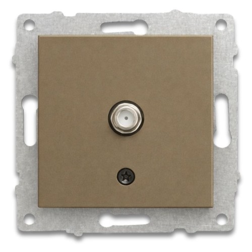 OVIVO - Ovivo Antrasit Tekli F Konnektörlü Uydu Prizi Sonlu